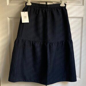 Sydney tiered cotton-twill skirt